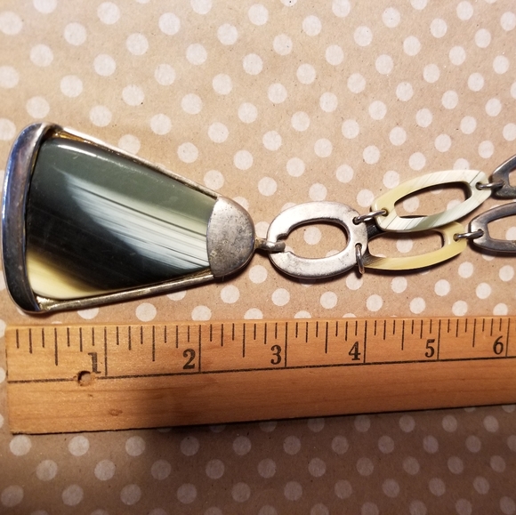 CLARA KASAVINA STUDIO NY handcrafted HORN necklace - Picture 6 of 9